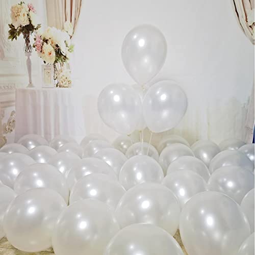 Image of 300 Pack White Pearl Balloons 12 inch Pearl White Latex Party Balloon Bulk for Various Party Events Decorations