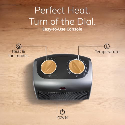Lasko 9" Tabletop Ceramic Space Heater with Thermostat - Dark Gray - 754201 - image 5