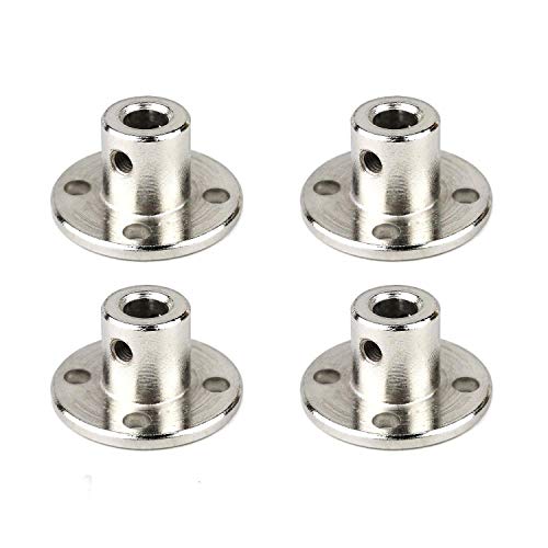4Pcs 5Mm Rigid Flange Shaft Coupling, Guide Shaft Support Coupler High Hardness Metal Axis Bearing Fittings Motor Connector #TOP5