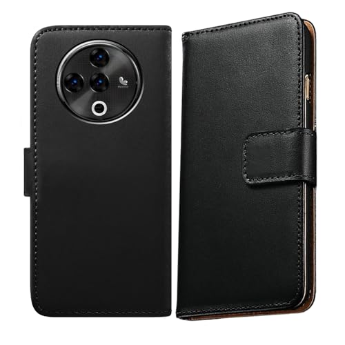 AQGGIIXY Für Doogee Fire 6 Power (6.56Zoll) Hülle, Premium PU Leder Flip Hülle Cover mit Kartenhalter & Ständer Funktion - für Doogee Fire 6 Power - Schwarz