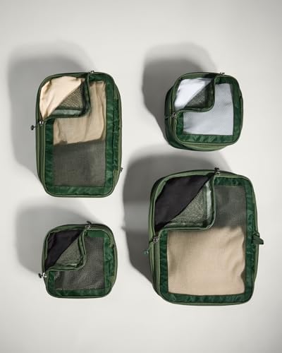 ANTLER - Compression Packing Cubes, Set of 4 Essential Packing Cubes for Suitcases and Backpacks - Holiday, Travel & Accessories Organiser, Easy Clothes and Shoe Storage Green - Image 4