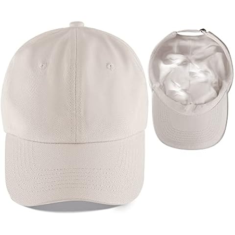 Leotruny Satin gefütterte Baseballkappe gegen krauses Haar, verstellbare Dad-Mütze Cover