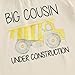 Big Cousin Shirt Toddler Boys Girls Funny Letter Print T-Shirt Summer Short Sleeve Top Auntie Pregnancy Reveal T-Shirt (Beige Big Cousin Under Construction, 5-6 Years)