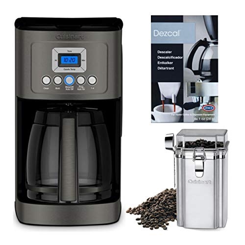 Cuisinart DCC-3200BKS 14 Cup Programmable Coffee Maker (Black, Stainless Steel) Bundle with Coffee