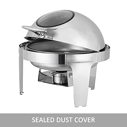 AIZYR Roll Top Chafing Dish in Voller Größe, Rundes Buffetwärmer-Set Aus Edelstahl Mit Speisepfanne, Wasserpfanne Für… – Bild 4