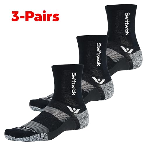 Image of Swiftwick- FLITE XT FIVE Running & Golf Socks, Fitness, Ultimate Stability, Non-Slip Crew Socks