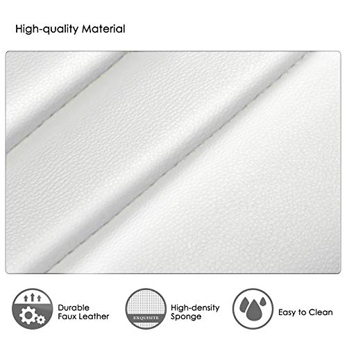 IntimaTe WM Heart Barhocker 2er Set Höhenverstellbarer Barhocker mit Rückenlehne und Fußstütze Drehbarer Barstuhl 2er Set Küchenhocker 36 x 40 x 116cm (Weiß)