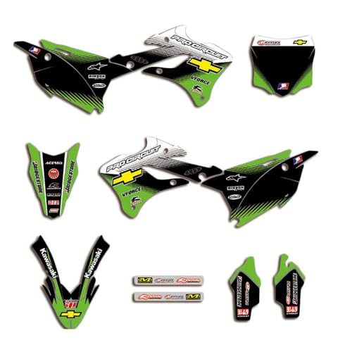 ENARUI Kit Deco Autocollant pour Kawasaki 85 112 KX KX85 KX112 2022 2023 2024 et Numéro Personnalisé Gratuit