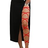 Red Elastic Leg Wraps Rave Sexy Thigh Garter Leg Straps Costume Accessories Women's Exotic Hosiery