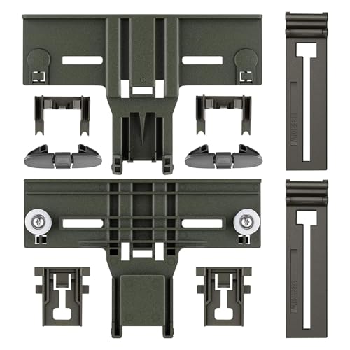 Image of W10350376 W10350374 Dishwasher Top Rack Adjuster Part Repair Kit (10pcs) with W10195840 & W10195839 & W10250160 & W10508950 Upper Parts Fit for Whirl.pool Ken.more Kitchen.aid Dishwasher