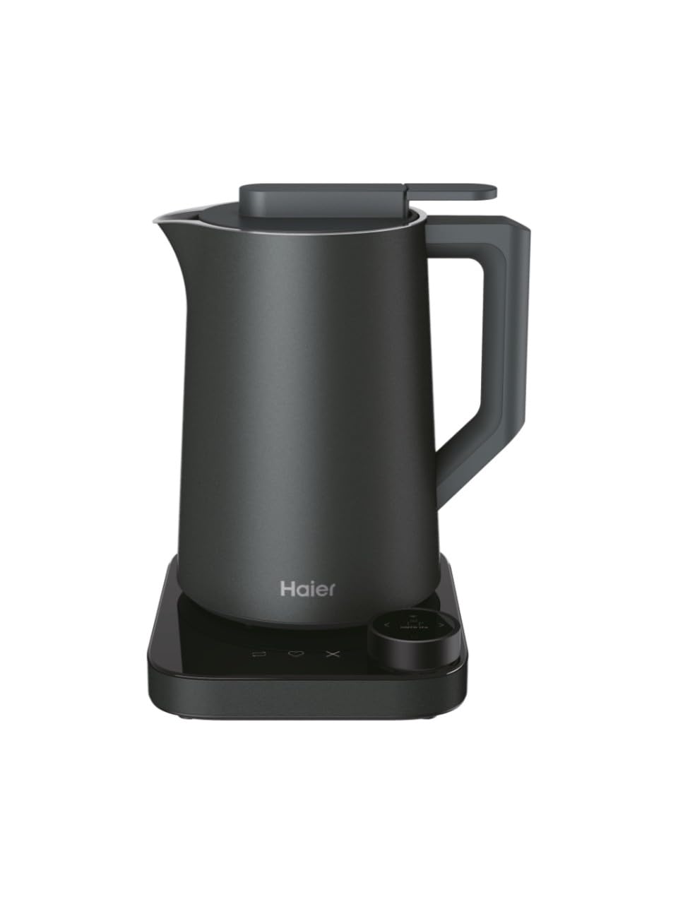 Haier Bouilloire I-Master Series 7 Connectée Wi-Fi, 1,3L, Température 37°-100°, LCD, 6 Programmes Automatiques, Maintien au Chaud 12h, Double Parois, Economie d'Energie, Acier Inox, Nettoyage Auto