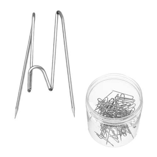 Quilax 40Pcs Cubicle Hooks for Fabric Panel Wall, Metal Fabric Panel Wall Hooks, Picture Hangers for Home, Office Decor, Silver