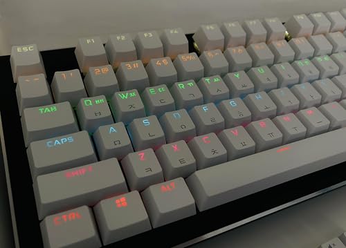 Teclas coreanas con perfil OEM ergonómico y tipografía translúcida para switch MX 3
