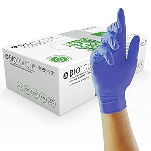 Unigloves BioTouch Nitril-Einweghandschuhe Violettblau Klein