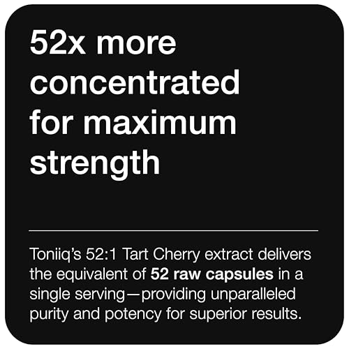 image for Toniiq Tart Cherry Capsules - Ultra High Potency 52:1 Extract - Highly