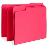 Business Source Color-Coding Top-tab File Folders, Red (65776)