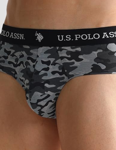 Image of U.S. Polo ASSN. Mens OEB09 Elasticized Waist Underwear Briefs - Pack of 2