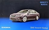 2013 Honda Accord 4 Door Sedan Owner's Manual Guide Book