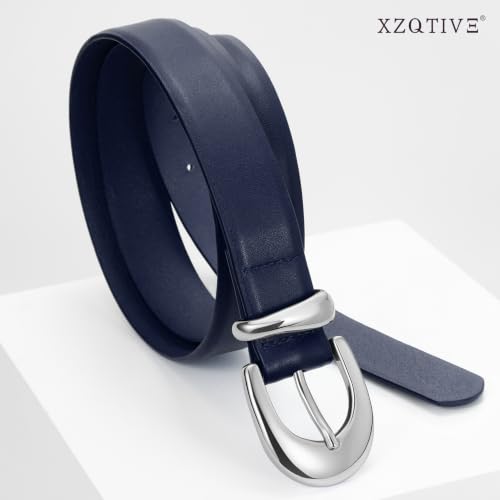 XZQTIVE Women PU Leather Belt for Jeans Pants Ladies Fashion Skinny belt with Gold Silver Buckle by XZQTIVE - Used condition - Image 2