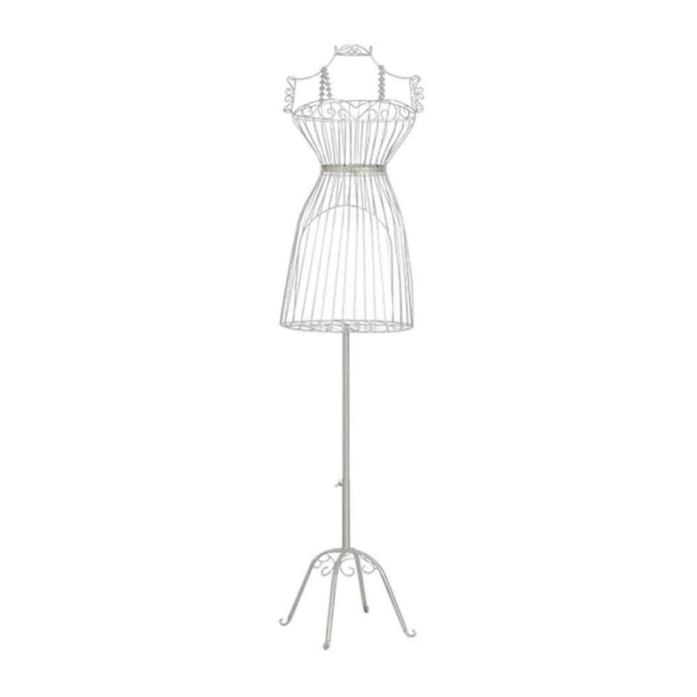N / B Makeup Toy Mannequin Manikins Half length Iron Female Shop Window Clothing Dress Dressmakers Dummy Display Tailors Dummy Model Wedding Dress Hanger Stand (White Mannequin without Hanger)