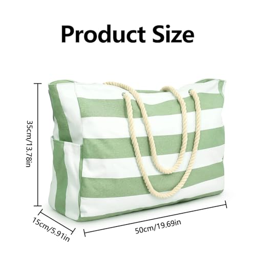 Sac extérieur rayé pliable avec fermeture éclair de plein air - 2