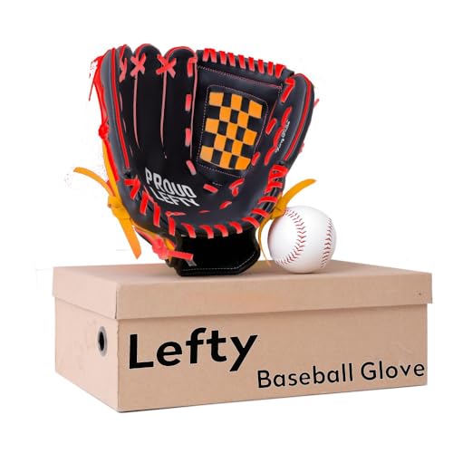 Left Handed Baseball Glove for Youth Entry-Level Left Handed Baseball Glove Durable Lefty Tball Gloves for Youth Training. 11.5in Age 7-11