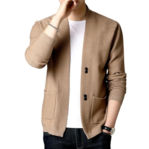 Cardigan d'hiver pour homme en tricot élégant et manches longues