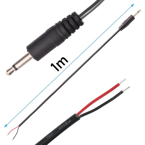 Cable AUX 3.5mm Mono Audio Macho 3ft 2 Unidades miniatura 5