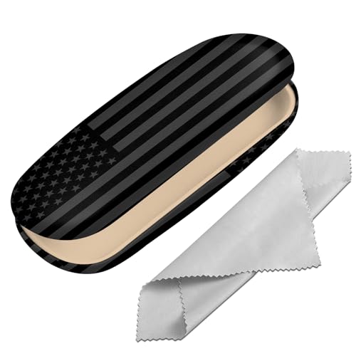 Image of Eyeglasses Case Hard Shell Protective Case for Glasses Eyeglass Box with Cleaning Cloth for Boys Men Man Cute Aesthetic