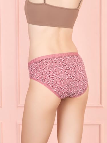 Image of Lux Cozi for her Outer Elastic Hipster 100% Cotton Panty Set for Women | Cotton Panty for Women | Underwear for Women |Hipster Panties for Women | Colors & Prints May Vary | Pack of 6