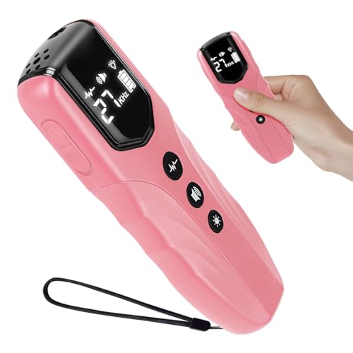 Dog Bark Deterrent Device, Ultrasonic Anti Barking Device for Dogs 35FT Far, Portable Dog Training Device to Stop Barking Neighbors Dog, 5 Modes| Safe & Effective for Small, Medium & Large Dogs，Pink