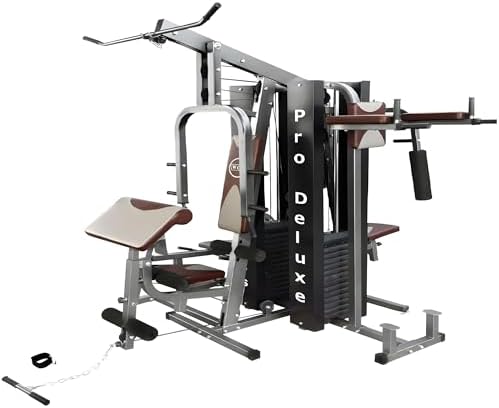 Multi Estação Pro Deluxe 204Kg Anilhas WCT Fitness Musculação Com...