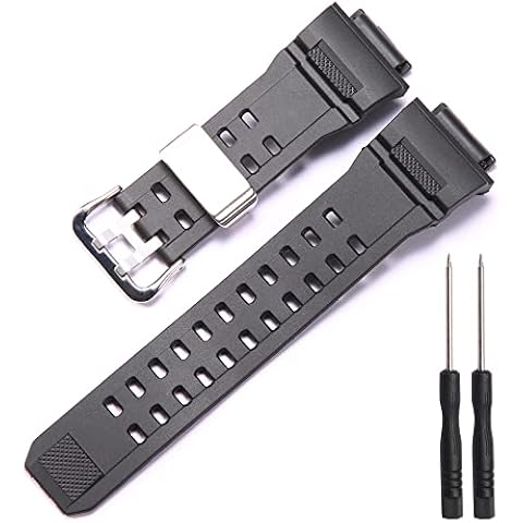 Resin Band Compatible with Casio G-Shock GW-9400 GW-9400-1 Master men's outdoor sports wristband Watch Strap Stainless Steel Buckle and Loop Cover