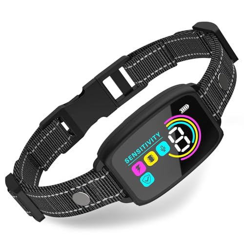 Auto Anti Barking Collar for All Dogs Beep/Vibration/E-Shock, 8 Leves