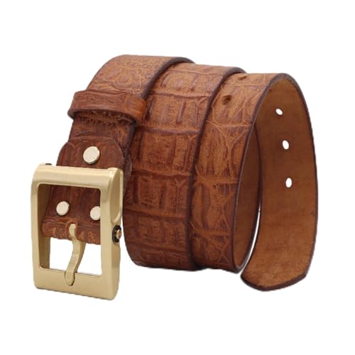 Ceinture en cuir véritable homme motif crocodile pour costume de mariage