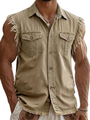 Chaleco denim hombre para solucionar el estilo plano de entretiempo
