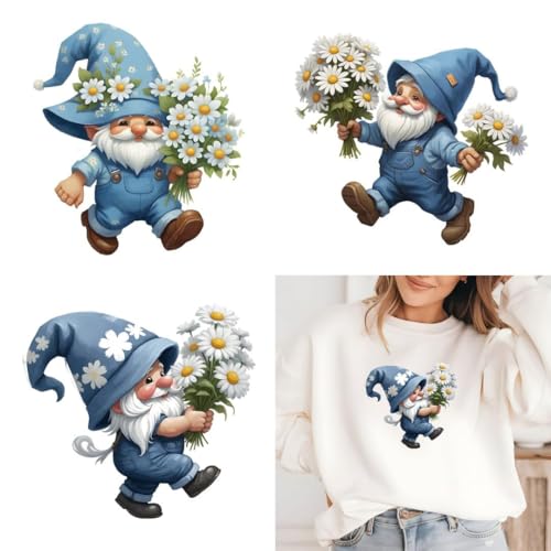 Spring Gnome Sublimation Iron on Transfer Vinyl Cursive Heat Transfer Letters for T Shirts Clothing Stockings Printing DIY Crafts Decorations