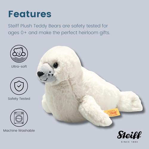 Soft Cuddly Friends ARO Heuler - 20 cm - Kuscheltier für Kinder - weich & kuschelig - waschbar - weiß (063886)
