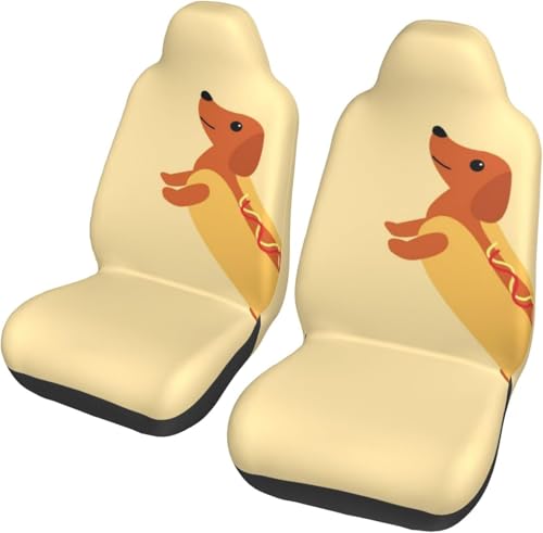 犬柄 2枚セット カーシートカバー 前席用 取付簡単 背面フルカバー ブラック 運転席 助手席 軽 防汚 気性 洗える 車用 シート カバー 軽自動車/普通車用 四季適用