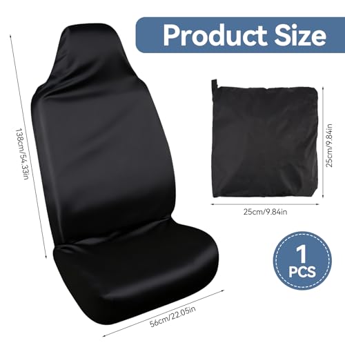 Xyvor Schonbezug Autositz Vorne 138x56 cm, Autositzschoner Vordersitz Universell Kompatibel, Sitzschoner Auto Vordersitze, Wasserdicht Staubdicht, für Werkstatt Sport Kinder Haustiere (Schwarz)