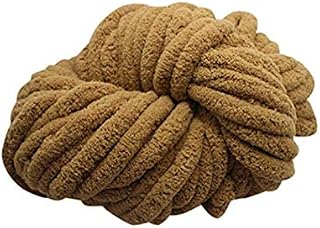 Wool Yarn DIY Chenille Yarn Coarse Yarn Blanket Yarn Super Soft Extreme Arm Knitting Crocheting Acrylic Yarn Colors Bulky Wool Yarn, for Arm Knitting, Giant Chunky Knit Blankets Throws, 18M Length