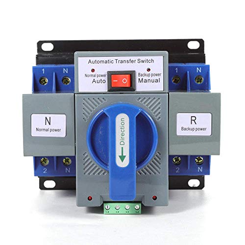 JONASC 220V 63A 2P Dual Power Automatic Transfer Switch Generator Changeover Switch 50HZ/60HZ