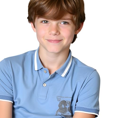 Image of TotzTouch Boys Premium Polo Collar Tshirt Combo with Zipper Closure Color White & Black Age 6 Years to 15 Years