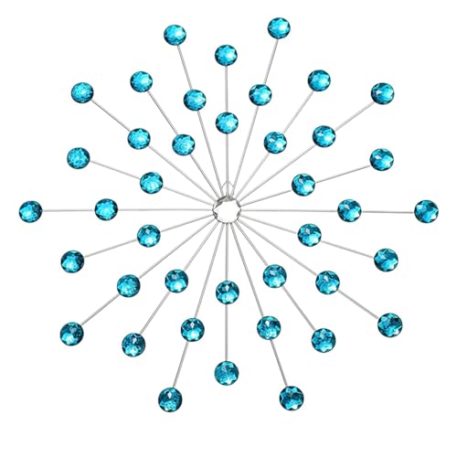 MagiDeal Decoración de Pared Bling 3D, Decoraciones de Pared, decoración Moderna, Arte de Pared de Metal, decoración del hogar, decoración de Pared, Azul Plateado