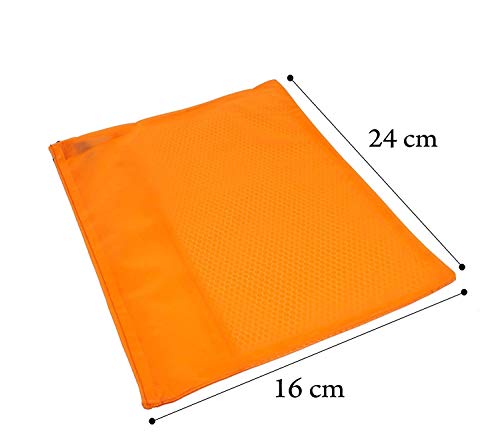 Image of TULMAN 5 Pieces B5 Size Transparent Waterproof Travel Storage Pouch Organizer Mesh Bag with Zipper for Cosmetic Jewelry Makeup Pen Pencil Case (Color May Vary), Multicolor