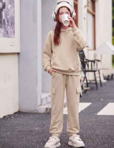 Image of Arshiner 2 Pieces Girls Outfits Fall Sweatsuits Sweatshirts and Sweatpants