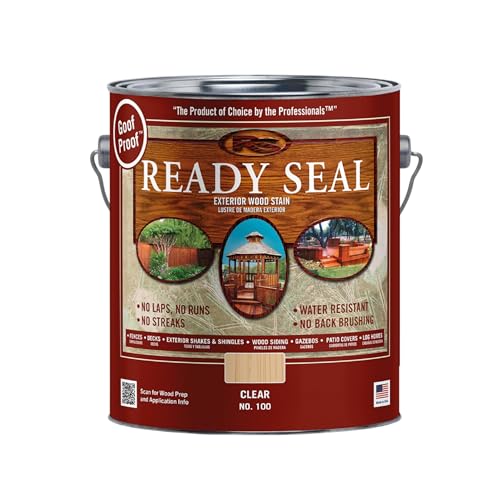 Ready Seal 100 Clear, 1-Gallon Exterior Wood Stain and...