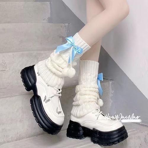 Kawaii Leg Warmers Y2K Cute Lolita Leg Warmers Japanese Harajuku Fashion Clothes Accessories Bow Knee High Socks2
