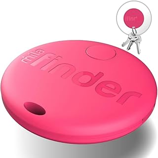 Key Finder Locator with Sound - Bluetooth Tracker Device Tag for Lost Items, Bags, Wallet, or Camera - Small Tracking Device & Keychain Tracker - Mila Key Finder with App for Phones - Pink