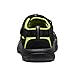 KEEN Unisex-Child Newport H2 Closed Toe Water Sandals, Black/Lime Green, 5 Big Kid US